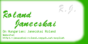 roland janecskai business card